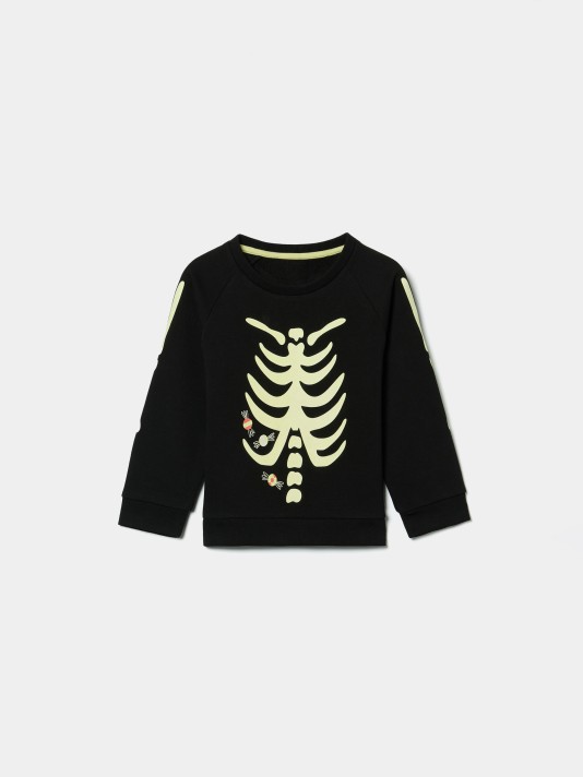 Sweatshirt Esqueleto Brilha No Escuro Sweatshirt Esqueleto Brilha No Escuro