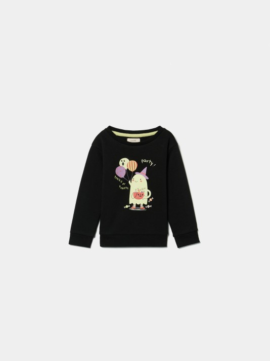 Sweatshirt Fantasma Brilha No Escuro