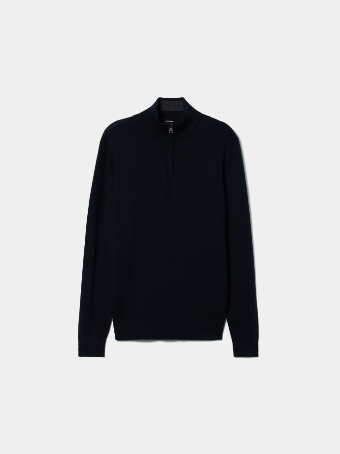 Camisola de malha com fecho Camisola de malha com fecho