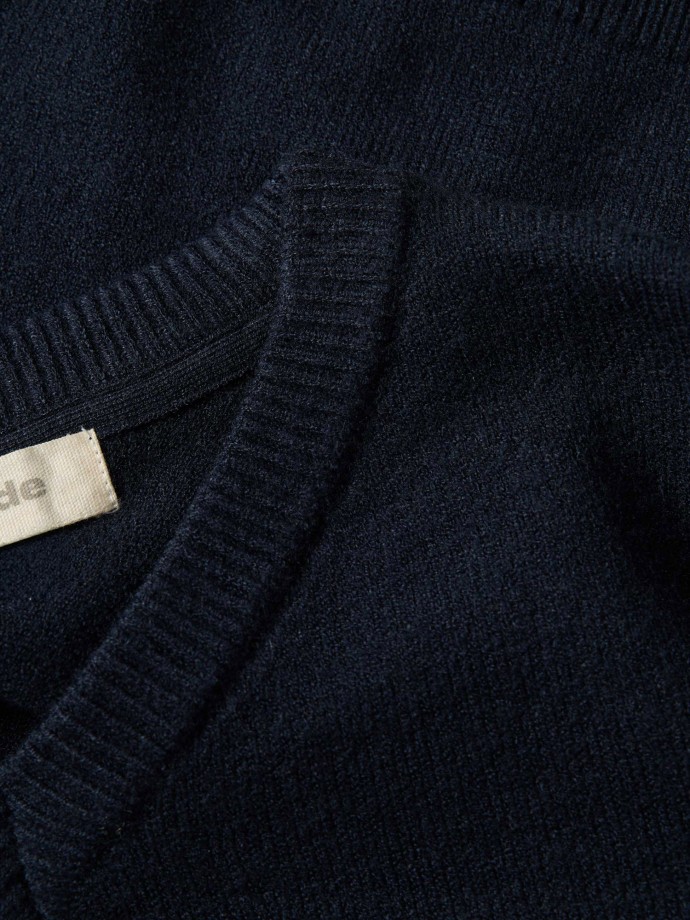 Camisola de malha com decote em V