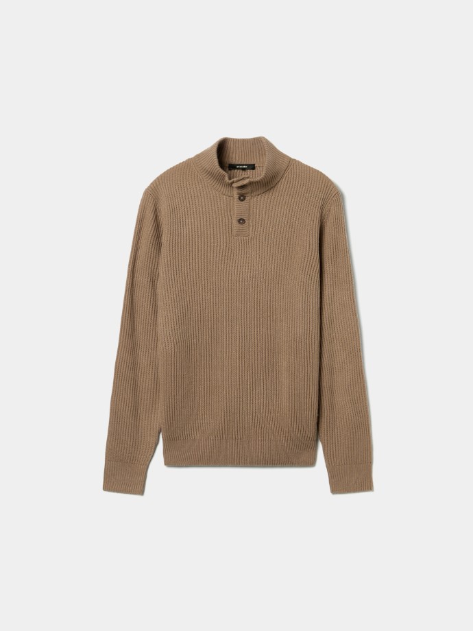 Camisola com botões na gola Camisola com botões na gola