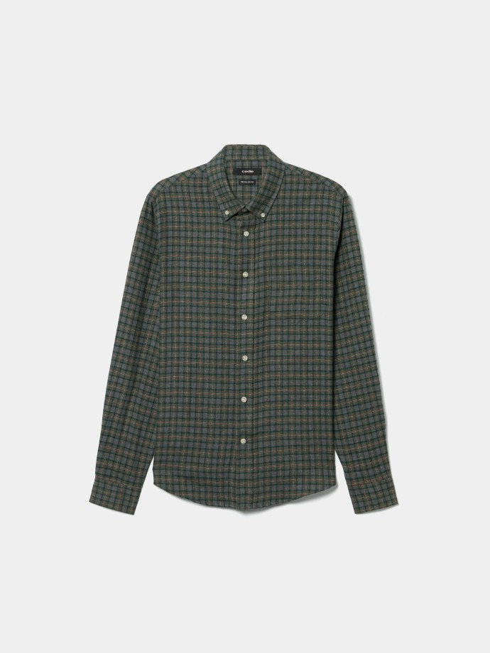 Camisa xadrez com bolso
