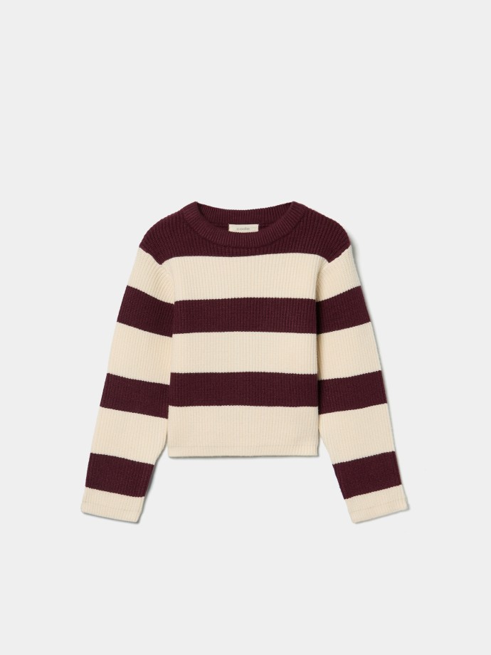 Camisola de malha �s riscas