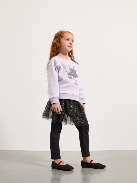 Saia de tule com leggings