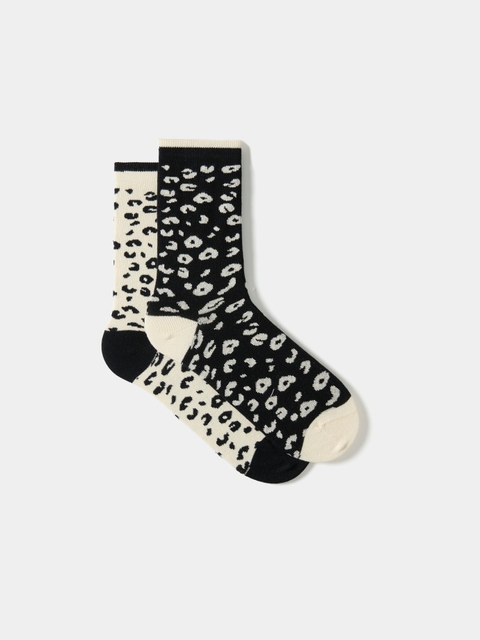 Pack de 2 meias animal print
