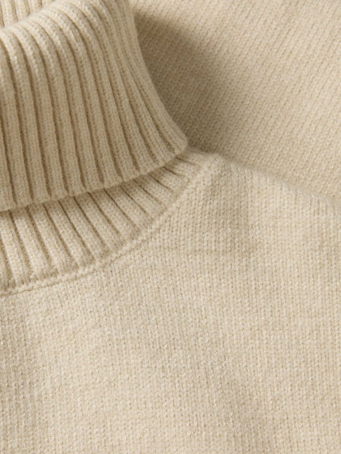 Camisola de malha de gola alta