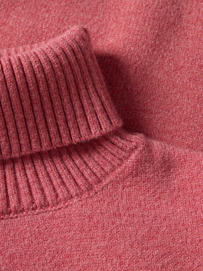 Camisola de malha de gola alta Camisola de malha de gola alta