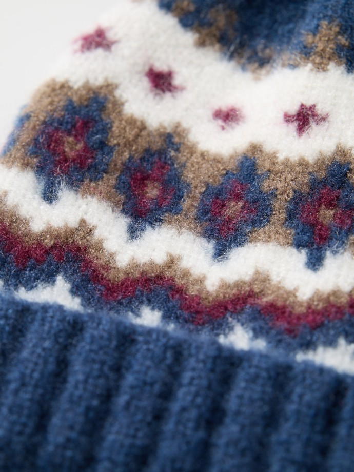 Gorro estampado com pompom Gorro estampado com pompom
