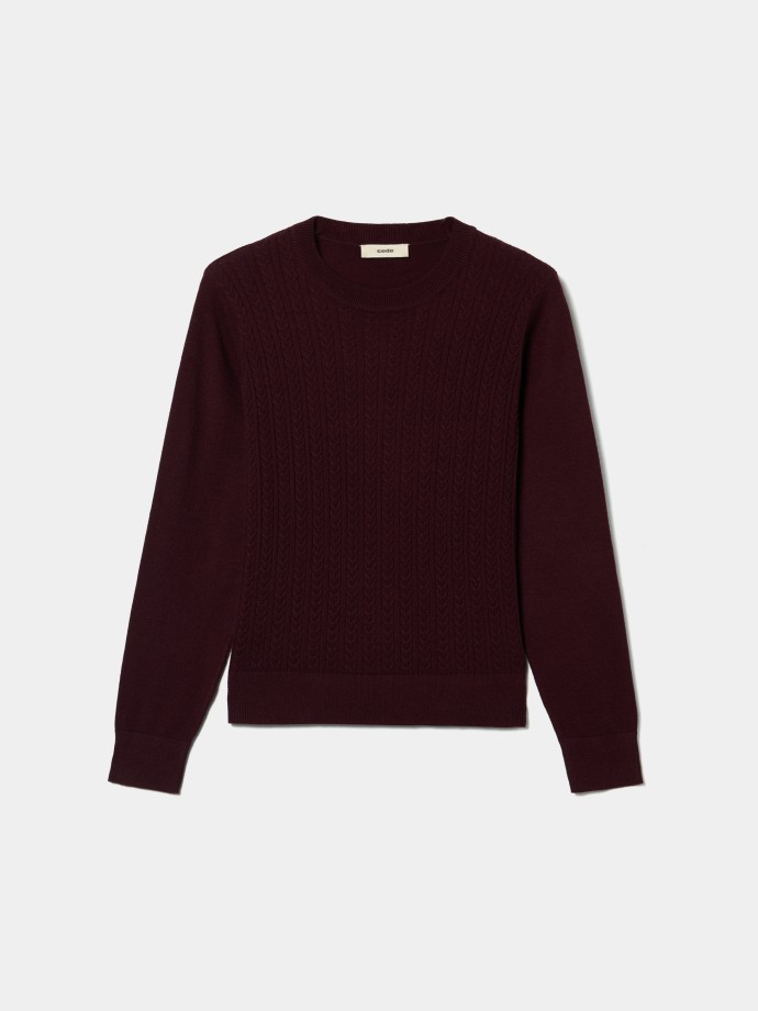 Camisola de malha com tranças Camisola de malha com tranças