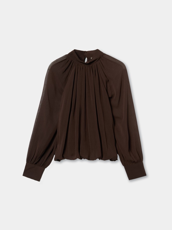 Blusa com efeito bal�o