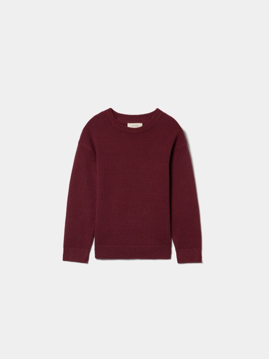 Camisola de malha com decote redondo Camisola de malha com decote redondo