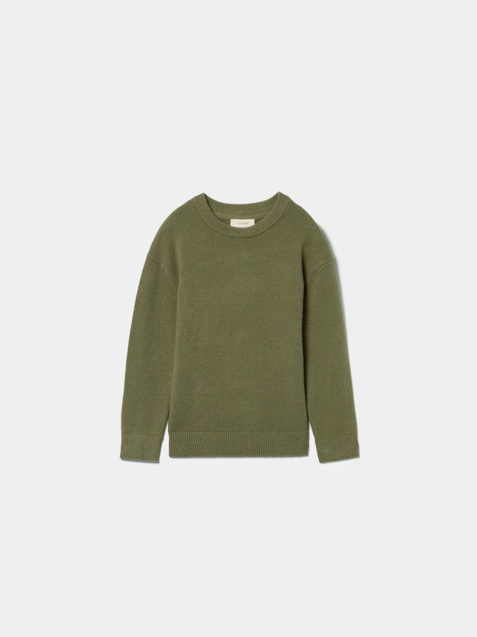 Camisola de malha com decote redondo