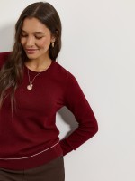 Camisola de malha com contraste