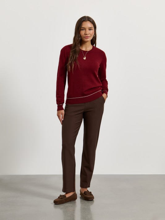 Camisola de malha com contraste Camisola de malha com contraste