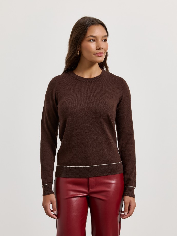 Camisola de malha com contraste