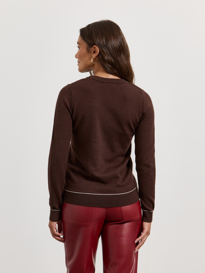 Camisola de malha com contraste