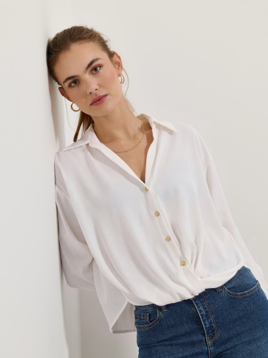 Camisa com efeito bal�o