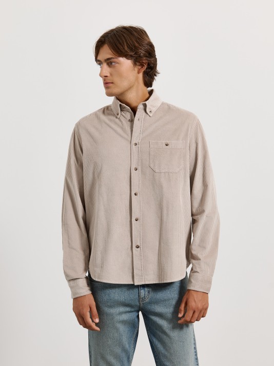 Camisa de bombazine com bolso Camisa de bombazine com bolso