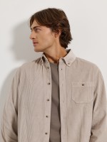 Camisa de bombazine com bolso