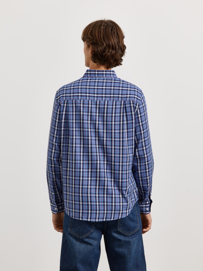 Camisa xadrez com bolso