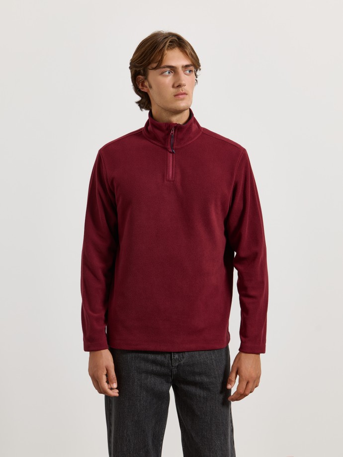 Camisola polar com fecho