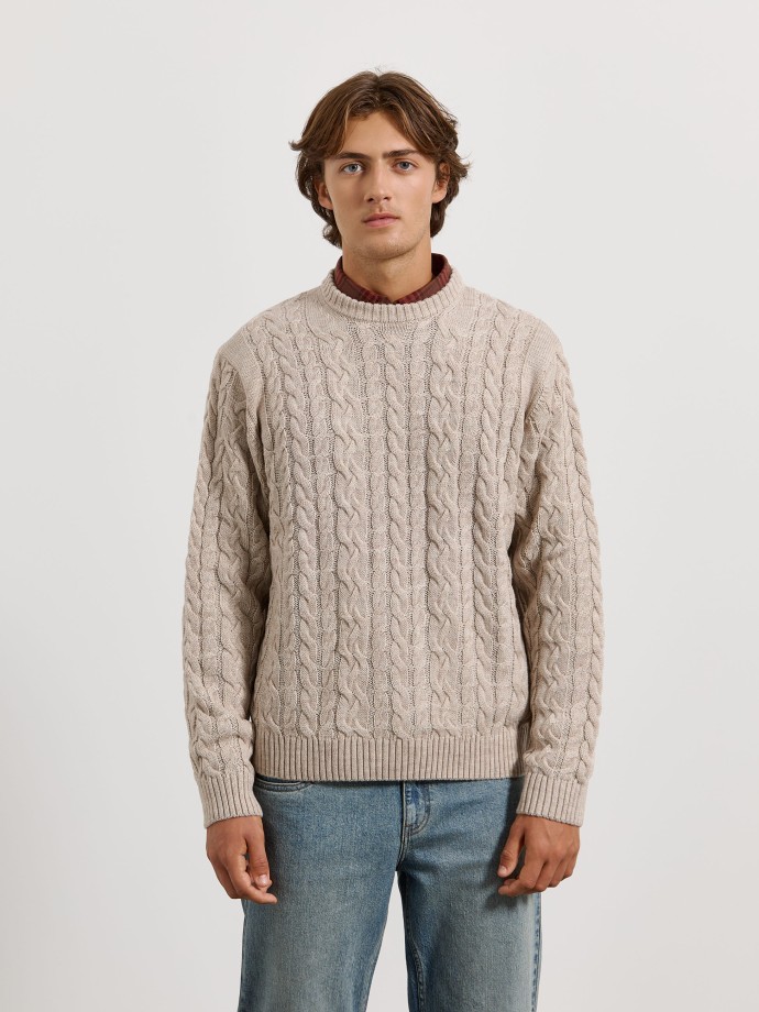 Camisola de malha entran�ada