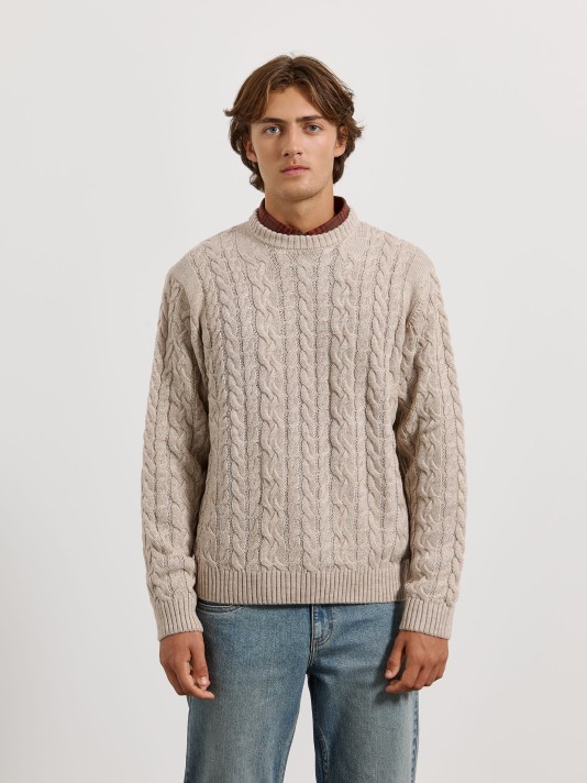 Camisola de malha entrançada Camisola de malha entrançada