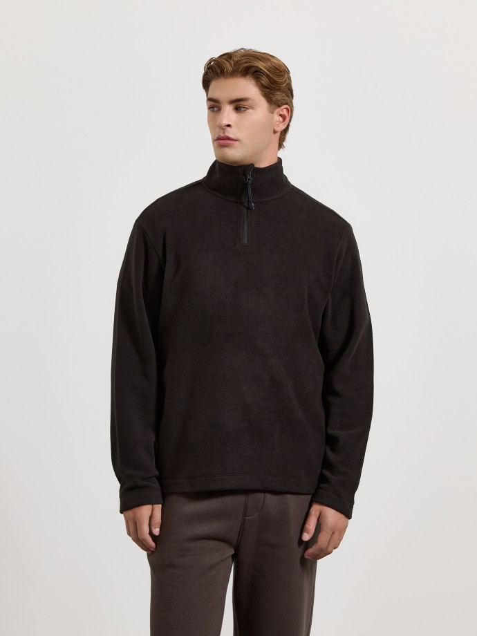 Camisola polar com fecho