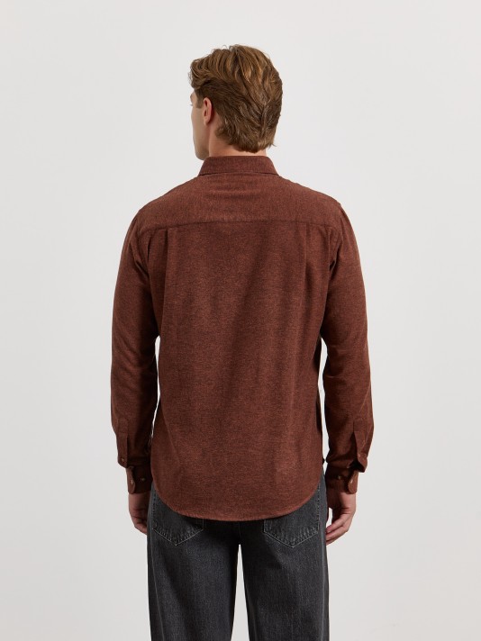 Camisa de flanela com bolso Camisa de flanela com bolso