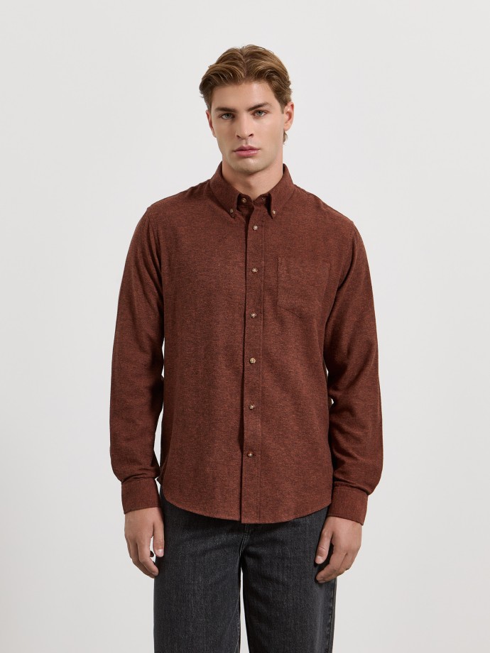 Camisa de flanela com bolso