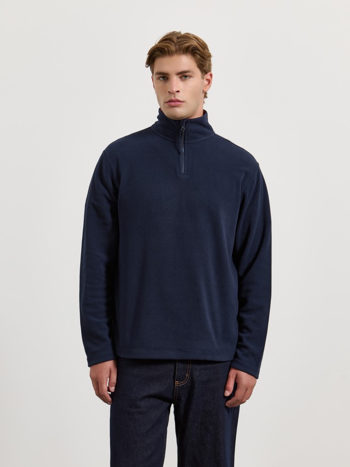 Camisola polar com fecho