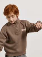 Sweatshirt estampada com fecho Sweatshirt estampada com fecho