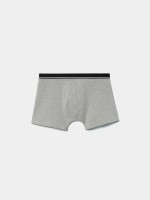Boxers lisos com cintura �s riscas