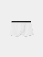 Boxers lisos com cintura às riscas Boxers lisos com cintura às riscas
