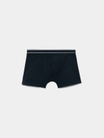 Boxers lisos com cintura às riscas Boxers lisos com cintura às riscas