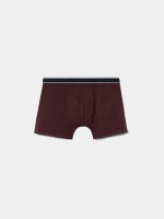 Boxers lisos com cintura às riscas Boxers lisos com cintura às riscas