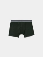 Boxers lisos com cintura às riscas Boxers lisos com cintura às riscas