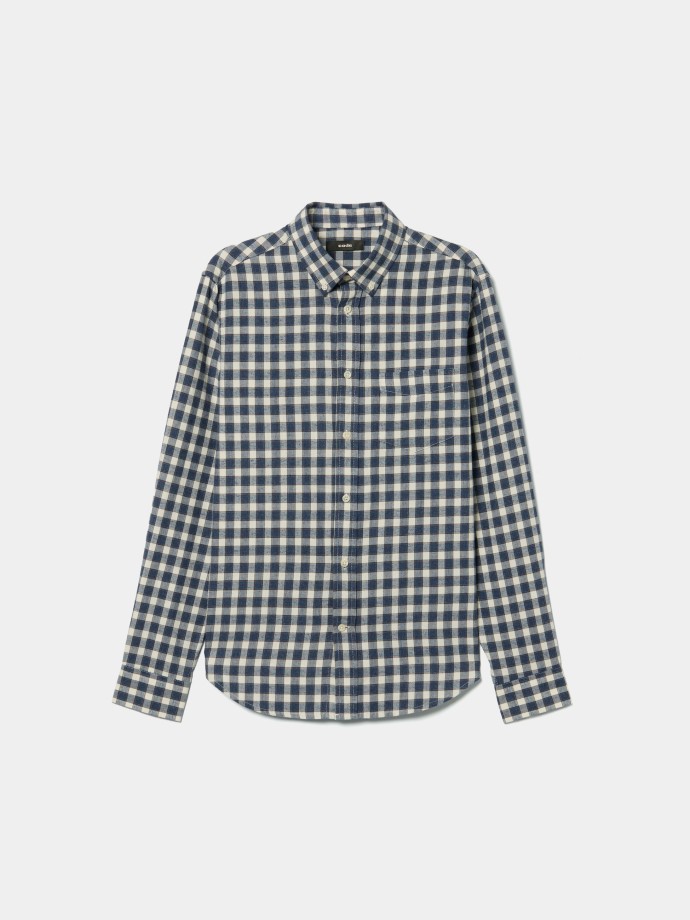 Camisa xadrez com bolso