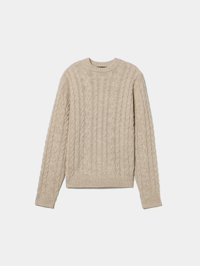 Camisola de malha entran�ada