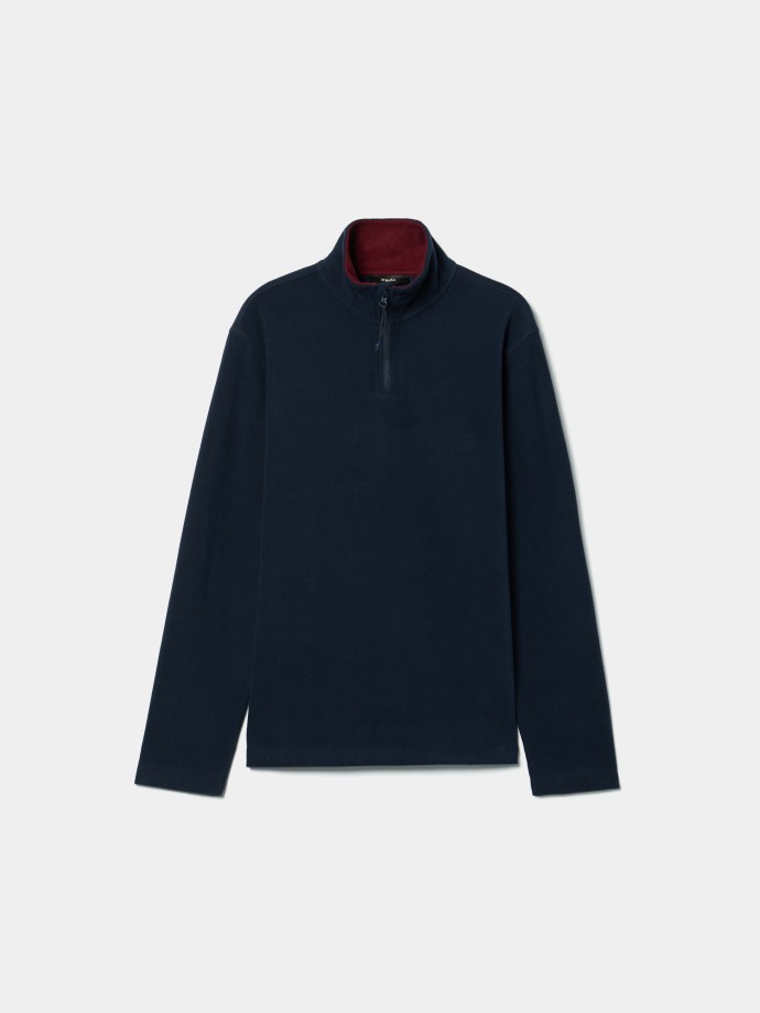 Camisola polar com fecho