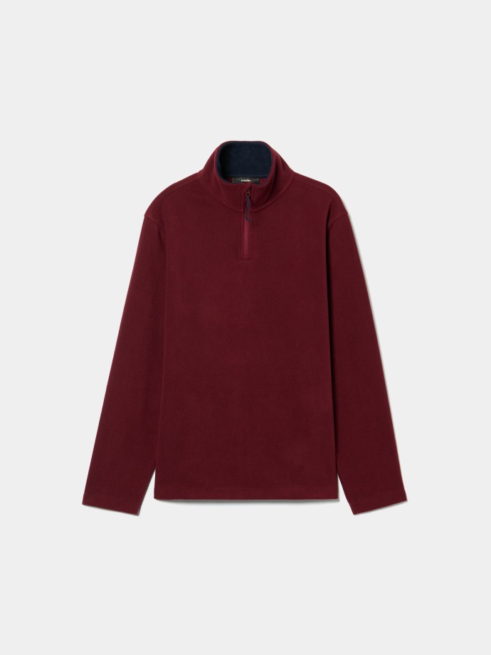 Camisola polar com fecho