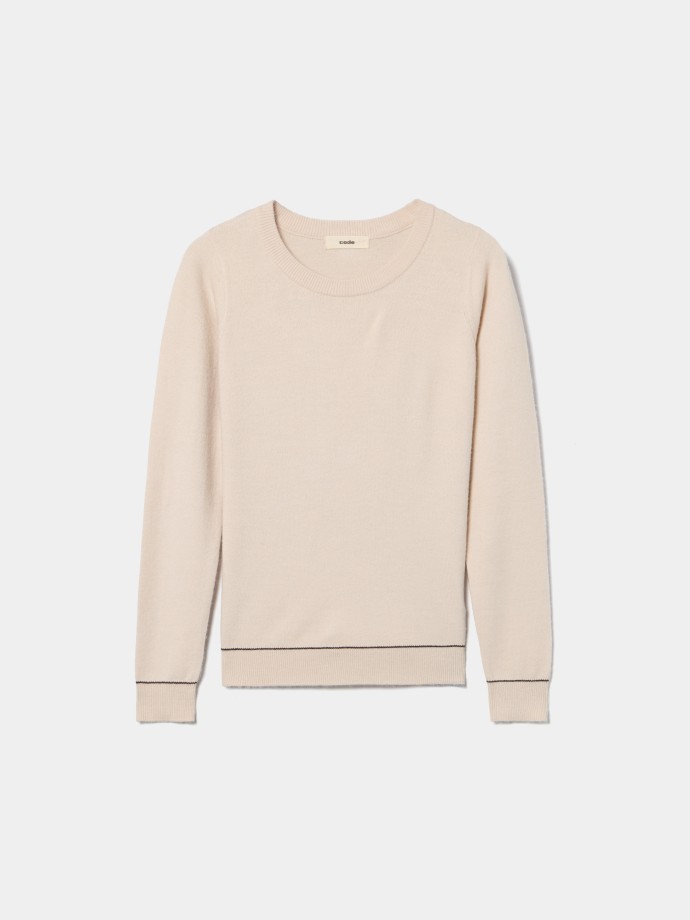 Camisola de malha com contraste
