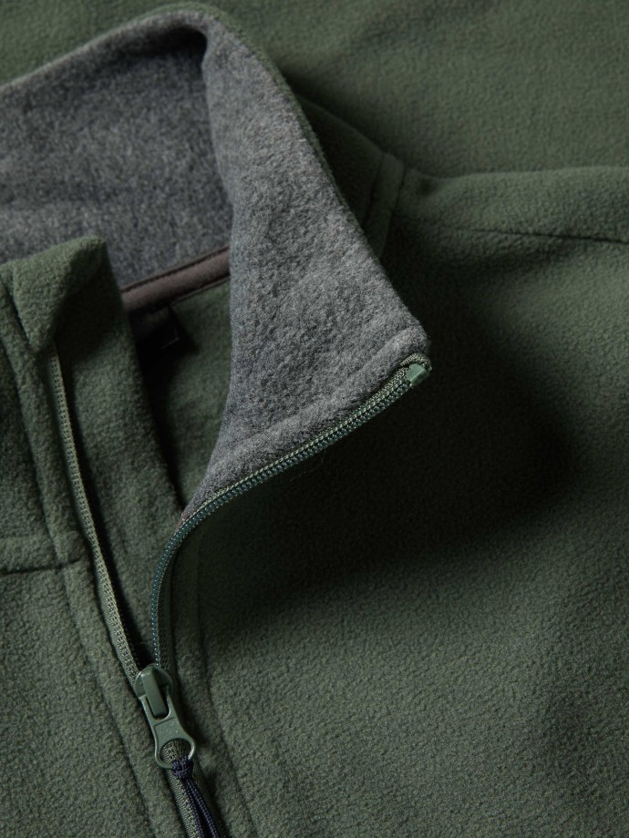 Camisola polar com fecho