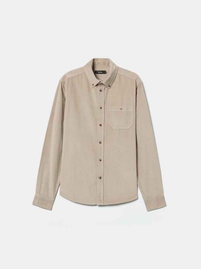 Camisa de bombazine com bolso