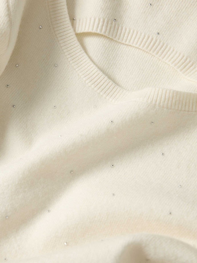Camisola de malha com abertura no decote