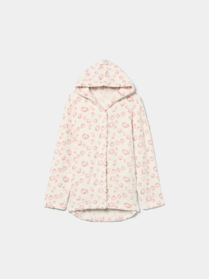 Casaco polar estampado