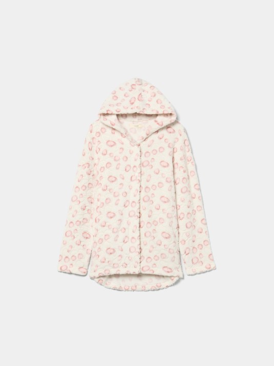Casaco polar estampado