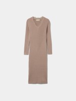 Vestido midi de malha com renda Vestido midi de malha com renda