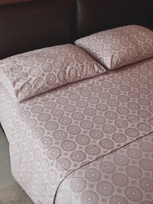 Conjunto de len��is de casal em flanela