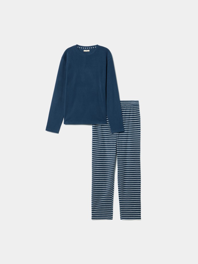 Pijama com calças às riscas Pijama com calças às riscas